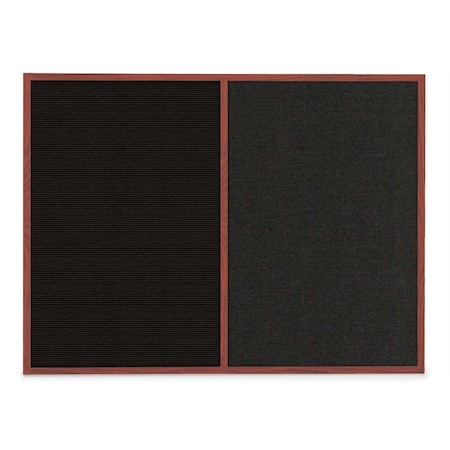 United Visual Products Slim Style Indoor Enclosed Corkboard, 48 UVRDS48SBH-SATIN-PUMICE